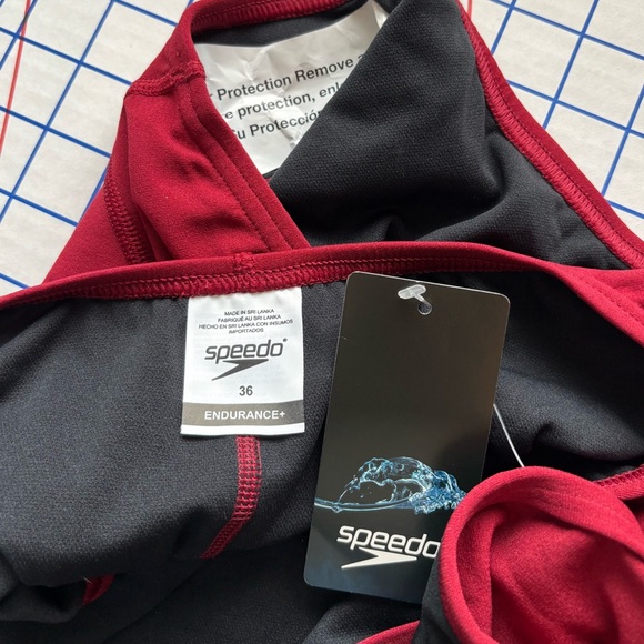 Speedo Women’s Endurance+ One-Piece Swimsuit “The One” Maroon Size 36/10 - Picture 5 of 9